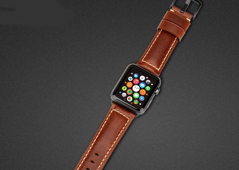 10 шт. кожаный браслет для Apple Watch Band 42 мм 38 мм/44 мм 40 мм серия 4 3 2 ремешок для часов аpple