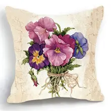 Maiyubo Luxury Flower Vase Cushion Cover Pillowcase font b Bed b font Car Hotel Print White