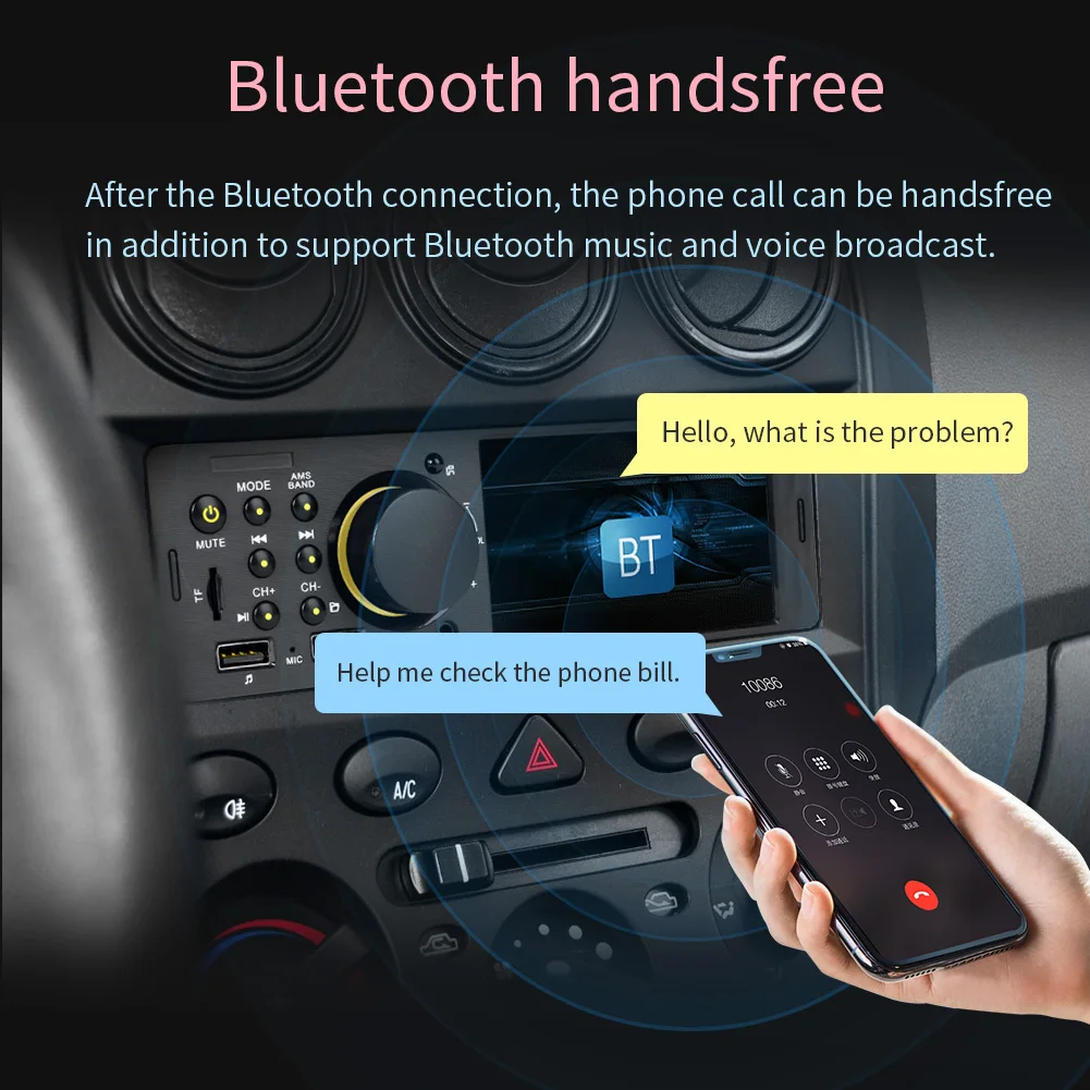 1 Din автомагнитола стерео Автомагнитола авто радио Para Coche USB Bluetooth Handsfree MP5 плеер обратное изображение автомобиля стерео 1din радио