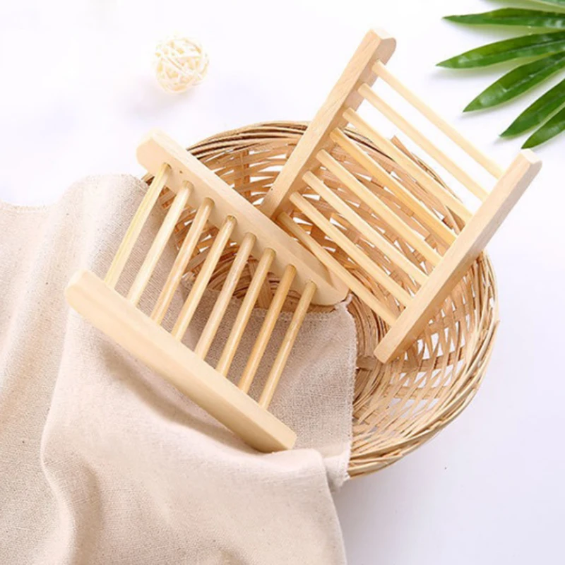 

New Portable Bamboo Wooden Soap Dish Shower Case Holder Container Storage Box