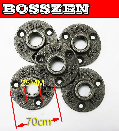 5Pieces Lot -DN20-3 4Pipe   Cast Iron Flange Base DIY Industrial Pipes Furniture Leg Feet Base  Loft Industrial Style