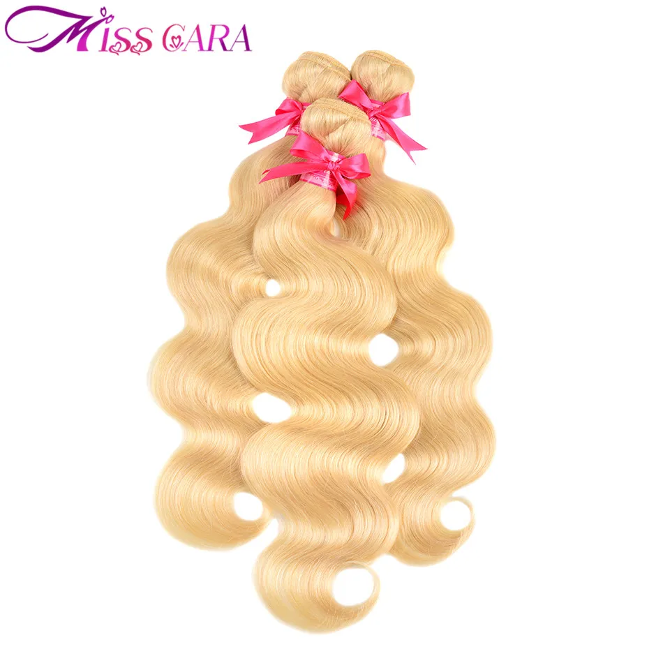 Miss Cara Mlaysian Body Wave Hair 613 Honey Blonde Bundles 1/3/4 Bundles Remy Hair Weaving Human Hair Bundles 10-26 Inches 613#