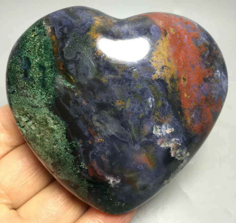 

317g Raw NATURAL OCEAN JASPER QUARTZ CRYSTAL sphere HEALING souvenirs wedding
