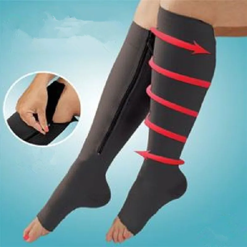 1Pair Unisex Women Medical Compression Stockings Knee High Soothe Stovepipe Stockings Slim Leg