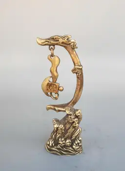 

Chinese collection pure brass Suspension piece axe statue