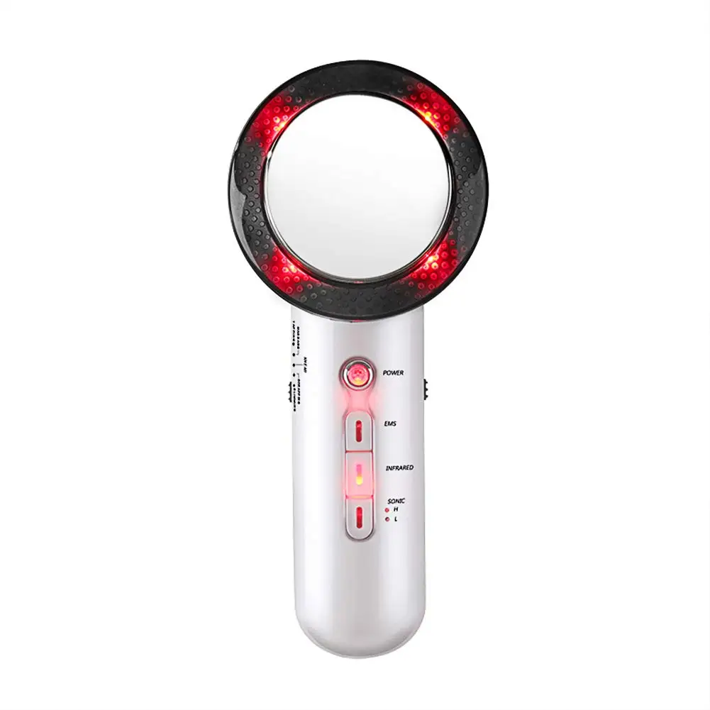Queimador de Gordura 3 em 1 Face Lifting Infravermelho Ultra-sônico Corpo Dispositivo Massageador Ultra-som Emagrecimento Cavitação Rosto Beleza Máquina Ems 8 de gordura cavitação rosto beleza máquina
