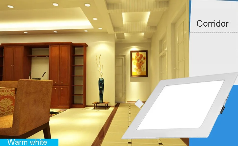 Ultra Fino Painel Quadrado 3 w 4 6 9 12 15 18 Downlights Recesso Lâmpada Quente - Frio Branco Super-fino Downlight Led 29 Cheap Luzes do painel de LED