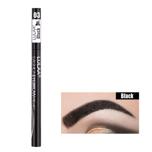 LEKGAVD High-end 4 Head Fork Tip Automatic Matte Eyebrow Pencil Waterproof Eyebrow Tattoo Pen Lasting Cosmetic - Цвет: 3