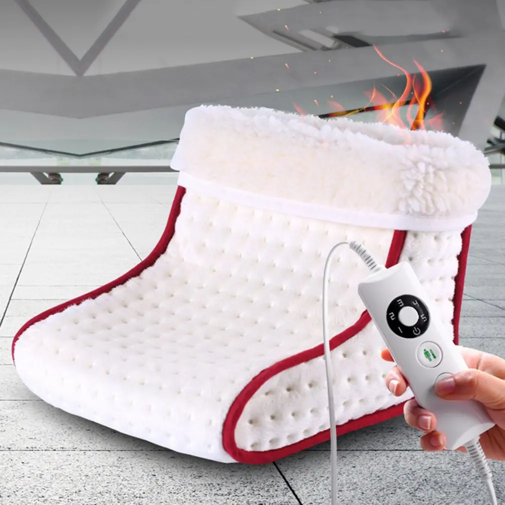 Уютная электрическая теплая моющаяся грелка для ног с подогревом 5 режимов настройки тепла теплая подушка тепловая грелка для ног
