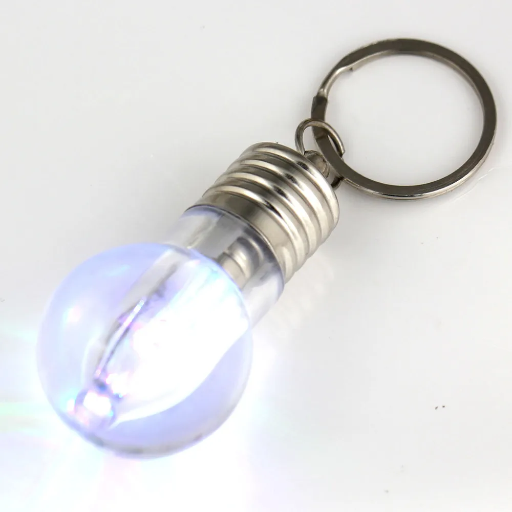 Модные Красочные лампы брелок со светодиодной лампой креативные портативные аксессуары цепочки для ключей кольцо брелок для ключей