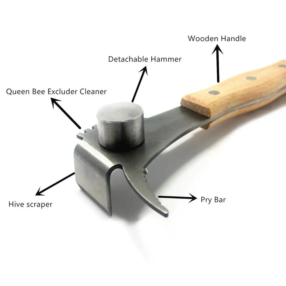 

Beehive Scraper Metal Shovel Bee Tool Stainless Steel Beekeeper Hive Multifunctional Beekeeping Bee Scraper Honey 4lp
