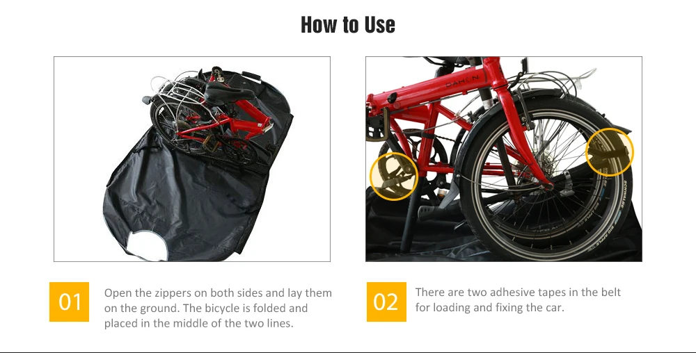 Best DAHON Foldable Large Capacity Carry Bike Bag Suitable for 14 - 20 inch Bicycles 5