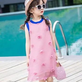

2020 Summer New Costumes Kids Dresses For Girls Princess Dress Toddler Girls Birthday Party And Wedding Dress Elegant Robe Fille