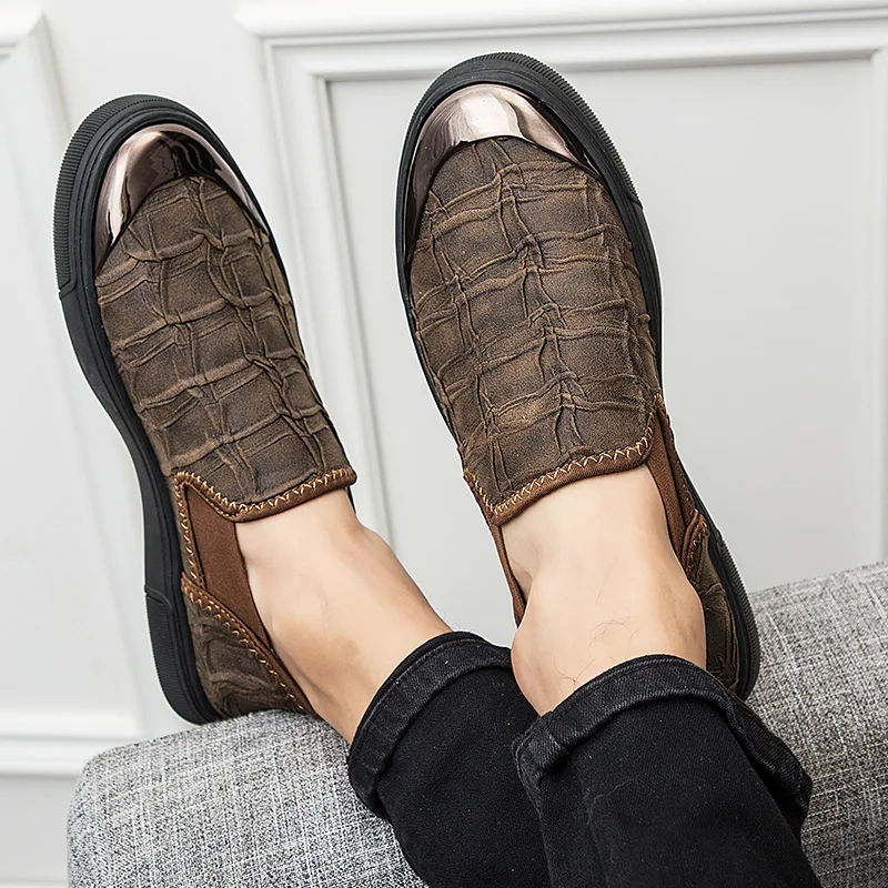 Misalwa/Мужская обувь; высокое качество; Zapatos de Hombre; ; Лоферы без шнуровки; нескользящие мужские мокасины для вождения в стиле ретро; обувь для отдыха
