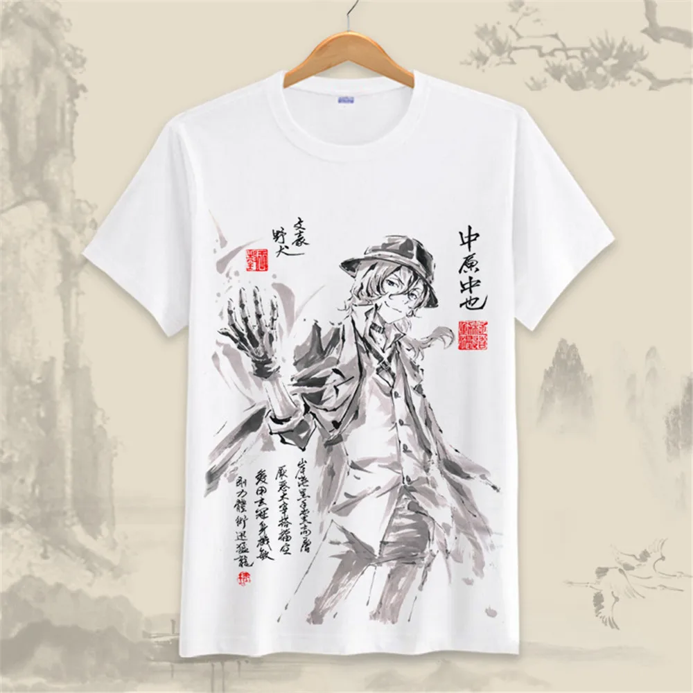 

Cosplay costume Bungo Stray Dogs T-Shirt Nakajima Atsushi Anime Tops Tees Summer Men Women Short Sleeve T shirt