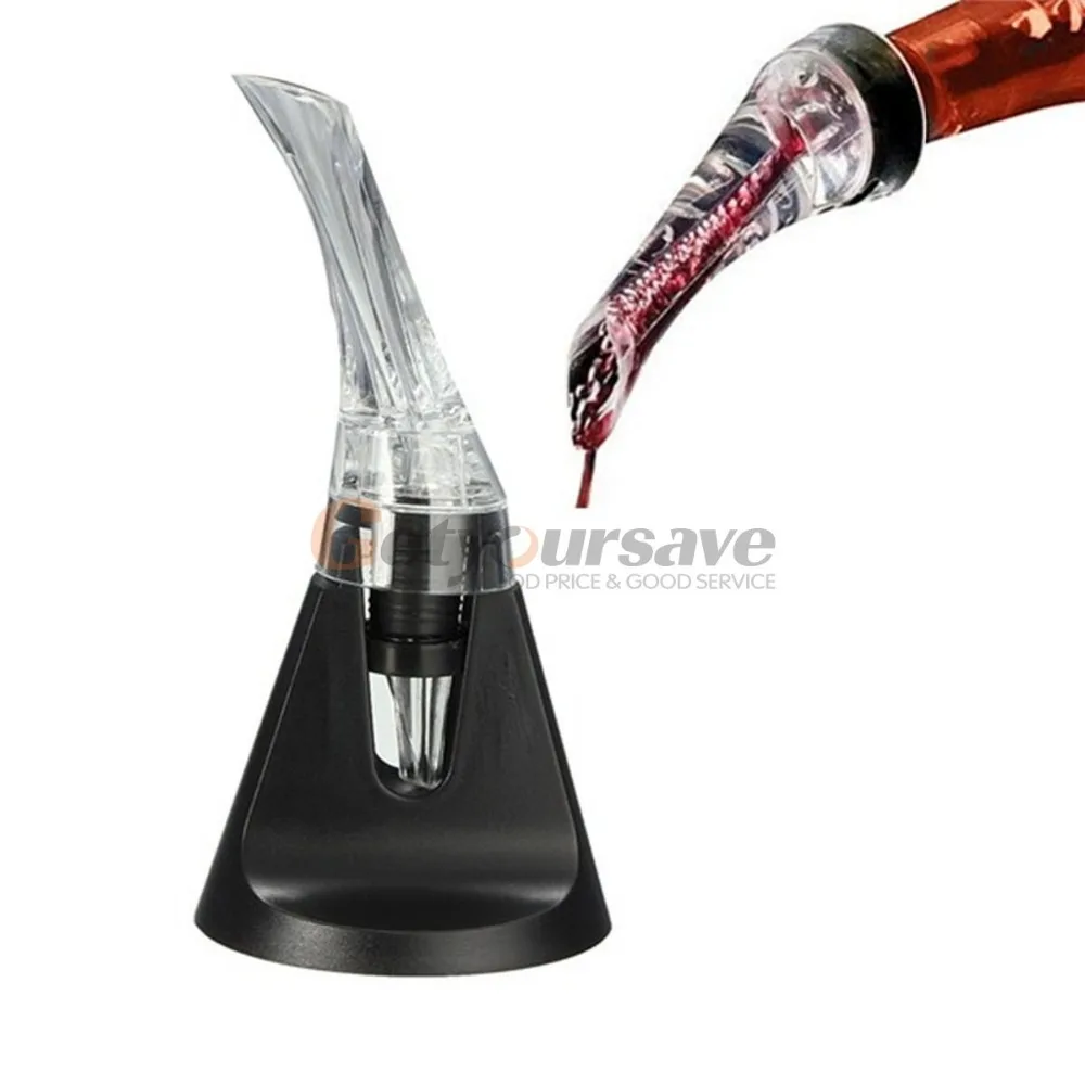 

New Fashion Pourer Spout Decanter Red Wine Bottle Mini Travel Aerator Wine Accessories Olecranon Bottle Bar Tools