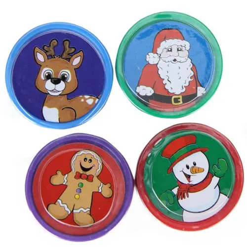 

4pcs Ink Stampers Art Craft Stamps w/ Christmas Theme