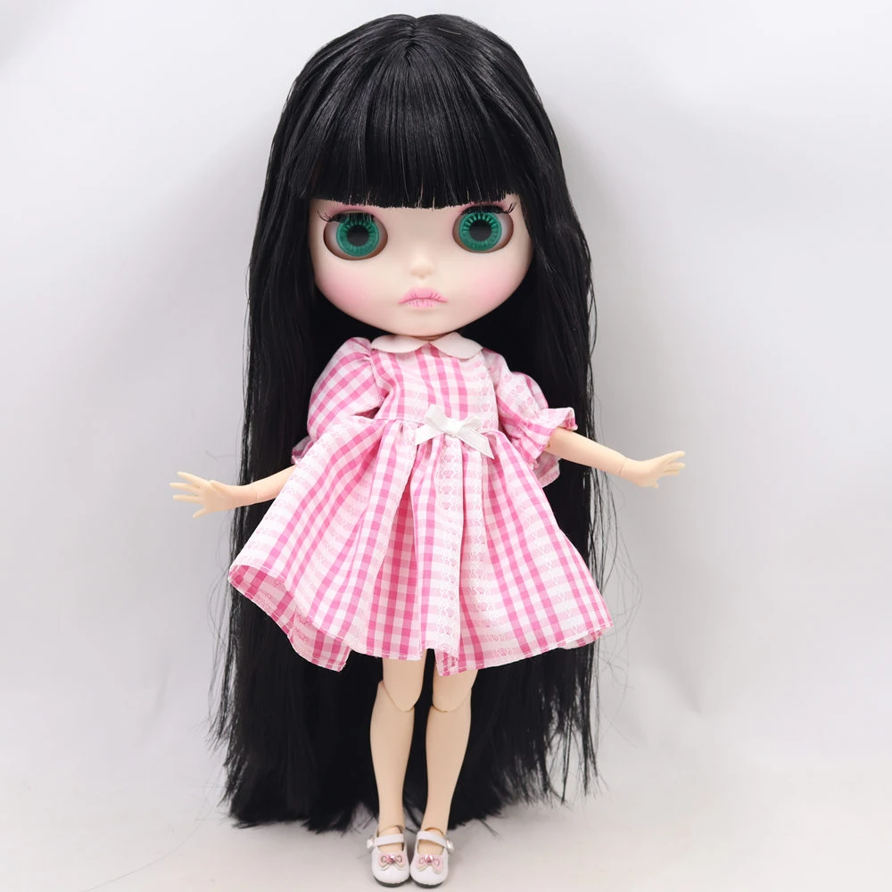 氷ヌードブライス人形シリーズ No Bl9601 黒髪彫刻唇マット面共同体 1 6 Bjd Dolls Aliexpress