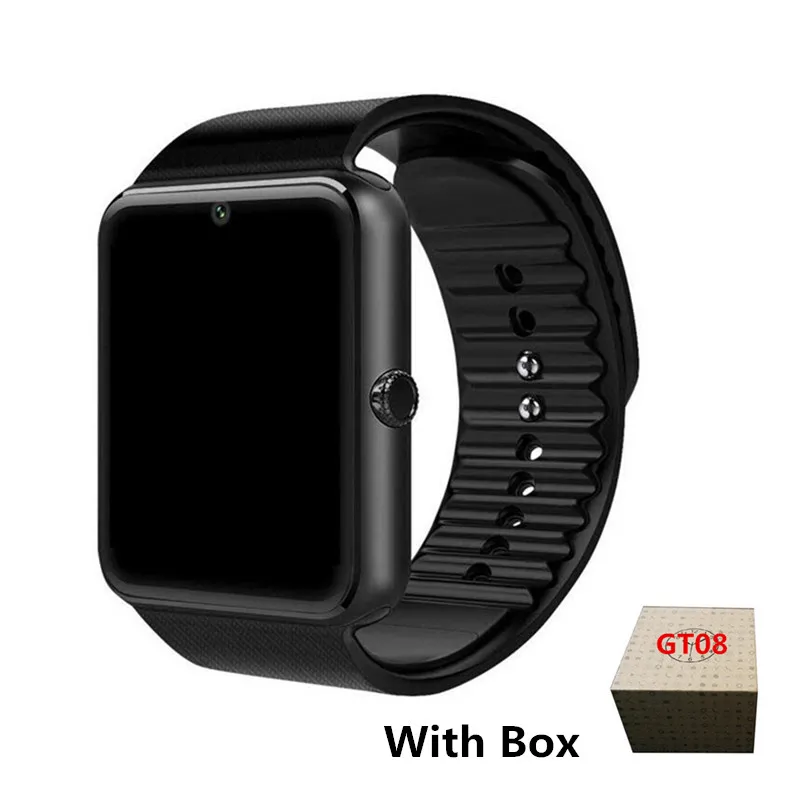 

Bluetooth Smart Watch Men GT08 With Touch Screen 380mah Battery Support TF Sim Card Camera For iPhone Android Phone PK Q18 Y1