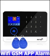 Sistema de Alarme do Assaltante Alarme de Segurança Mhz sem Fio Wifi Pstn Casa Sensor Detector Gravação Discagem Automática Ios Android App Gsm 433 42 system alarm