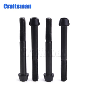 

4Pcs M8X70mm Black Titanium Bolts M8*70 Allen Key Taper Head Screw for Bicycle Motorcycle Car Gr5 Titanium Ti Bolt