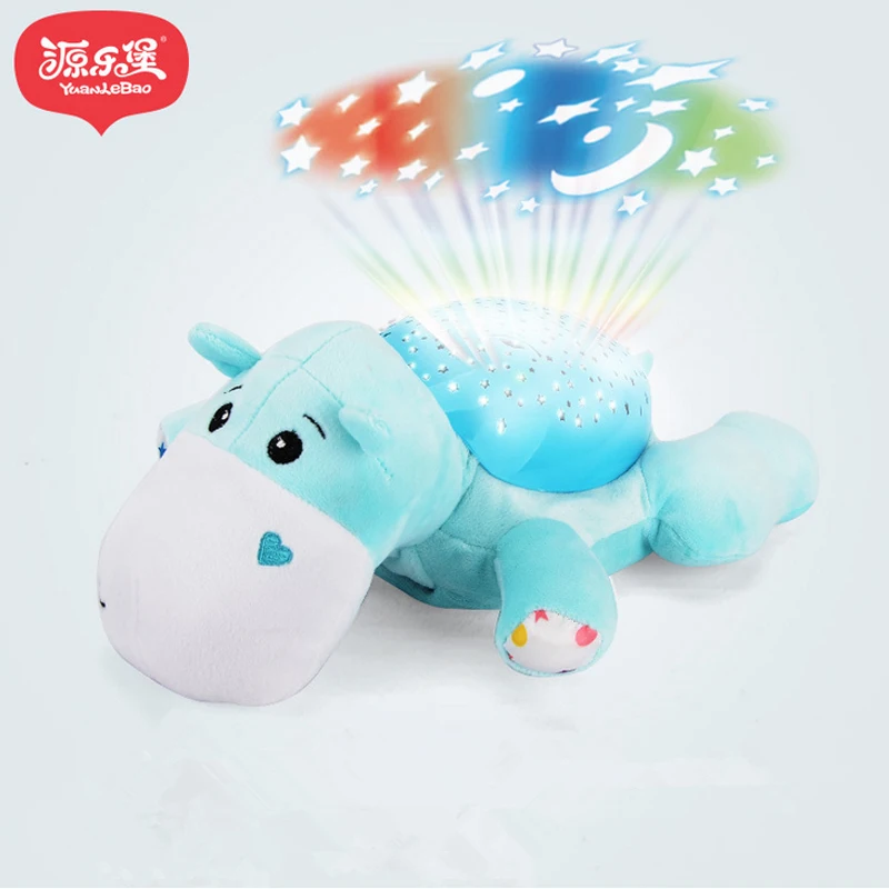 

New Plush Stuffed Cartoo Animal Comforting Baby Toys Hypnotic Projection with Light and Music Dolls Kids Birthday Xmas Gift