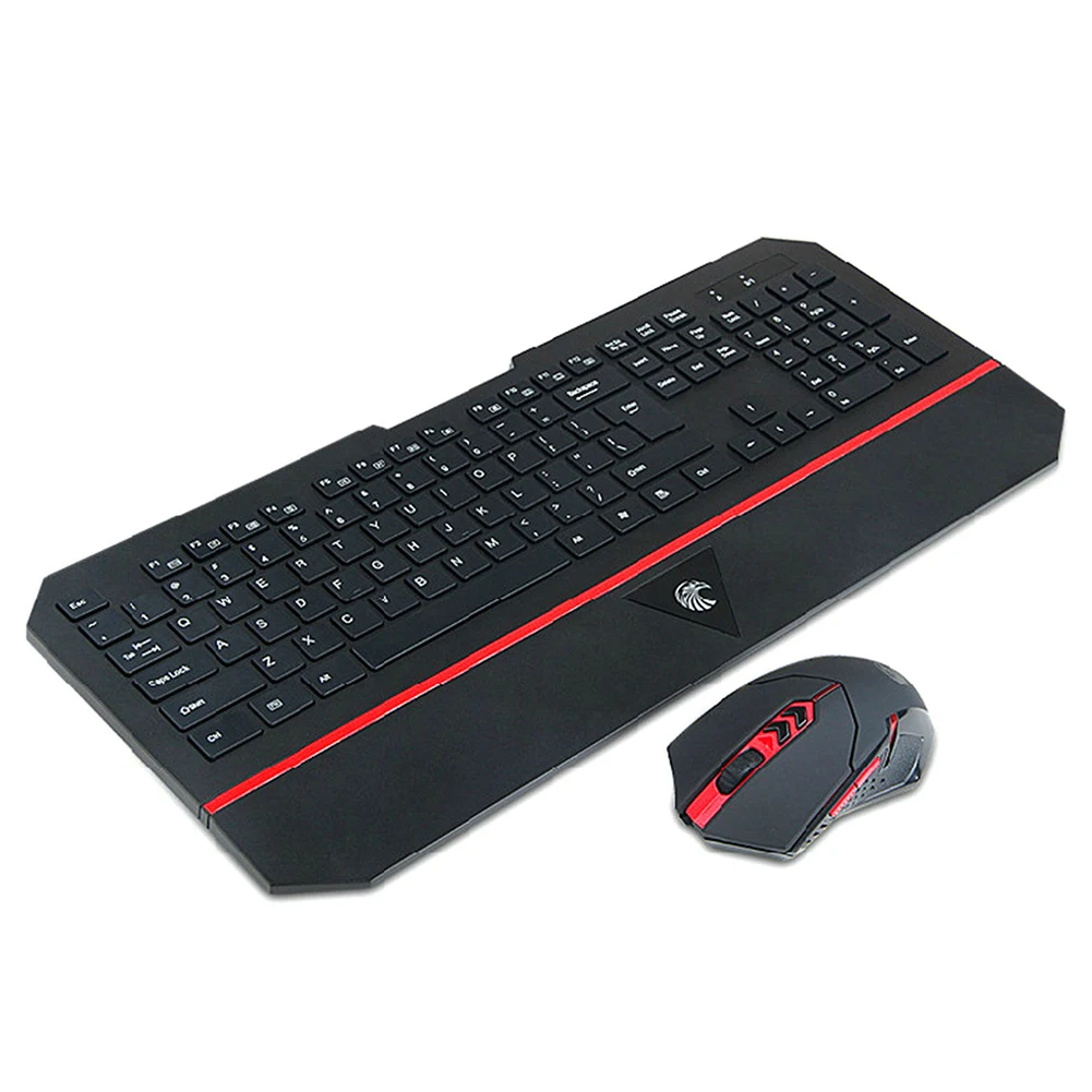 

Backlight Durable Gaming USB Ergonomic Set Wireless Keyboard Mouse Multimedia