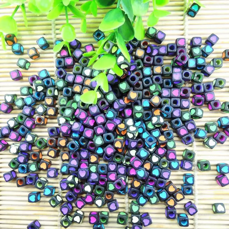 

Multi-Black Neon Color 7mm Alphabet Acrylic Letter Charms Beads For Loom Bands Bracelet 100pcs ZM-18