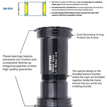 Bracket Center-Adapter Lock-Press Crankset Fit-Bottom 386-Frame Bb386 Ceramic ZTTO 24mm