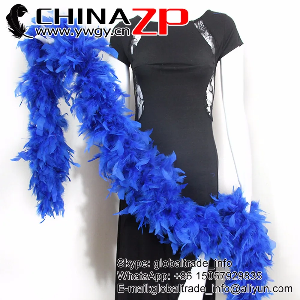 CHINAZP Wholesale Feather Boas Extremely Beautiful Fluffy Royal Blue