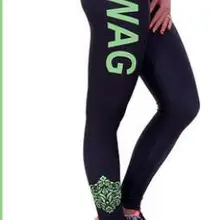 50 шт./лот Federal Express быстро Для женщин леггинсы с принтом «Work с текстильной отделкой из хлопка; черные Повседневное пикантные леггинсы для фитнеса различных размеров