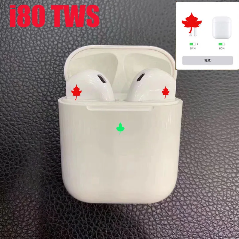 

Best Original i80 TWS Air 2 Pop Up Bluetooth Earphones Pk H1 W1 Chip AP 2 i20 i30 i60 tws Wireless Headset For Phone Earphones