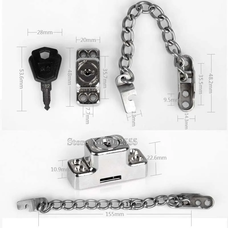 Hotsale Aluminum Alloy Doors Windows Security Chain Lock