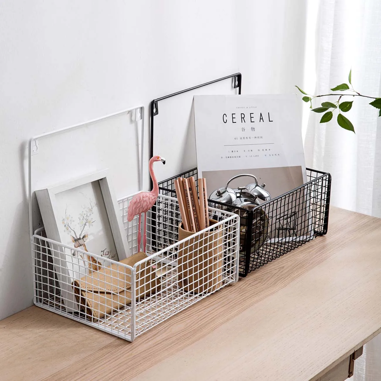 Nordic Iron Art Kitchen Hanging Storage Basket Bathroom Sundries