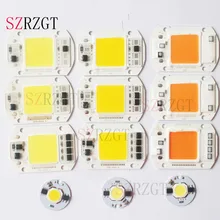 Светодиодный чип COB 110 В 220 В 9 Вт 10 Вт 20 Вт 30 Вт 50 Вт светодиодный ламповый вход умный IC прожектор светильник Точечный светильник
