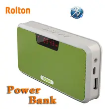 Rolton power Bank, Bluetooth, портативный динамик, поддержка TF карты, воспроизведение Mp3, Hands-Free, телефон, fm-радио и запись, светодиодный экран