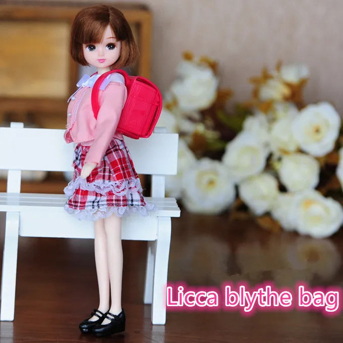 Миниатюрные 1:6 Куклы blythe сумка Школьный ранец для куклы licca Pullip рюкзак 1/6 сумка кукла аксессуары для Барби