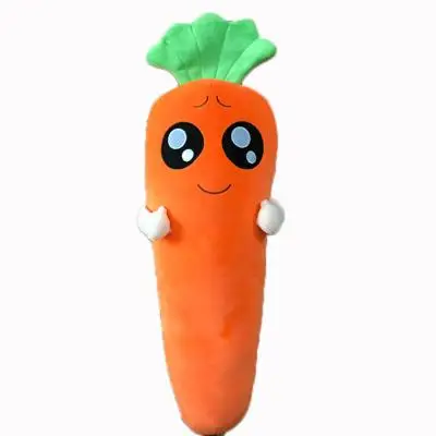60 см креативная Подушка-Морковка мягкая игрушка Хлопок фруктовая кукла подарок на день рождения посмотрите на ребенка, держащего подушку - Цвет: 1