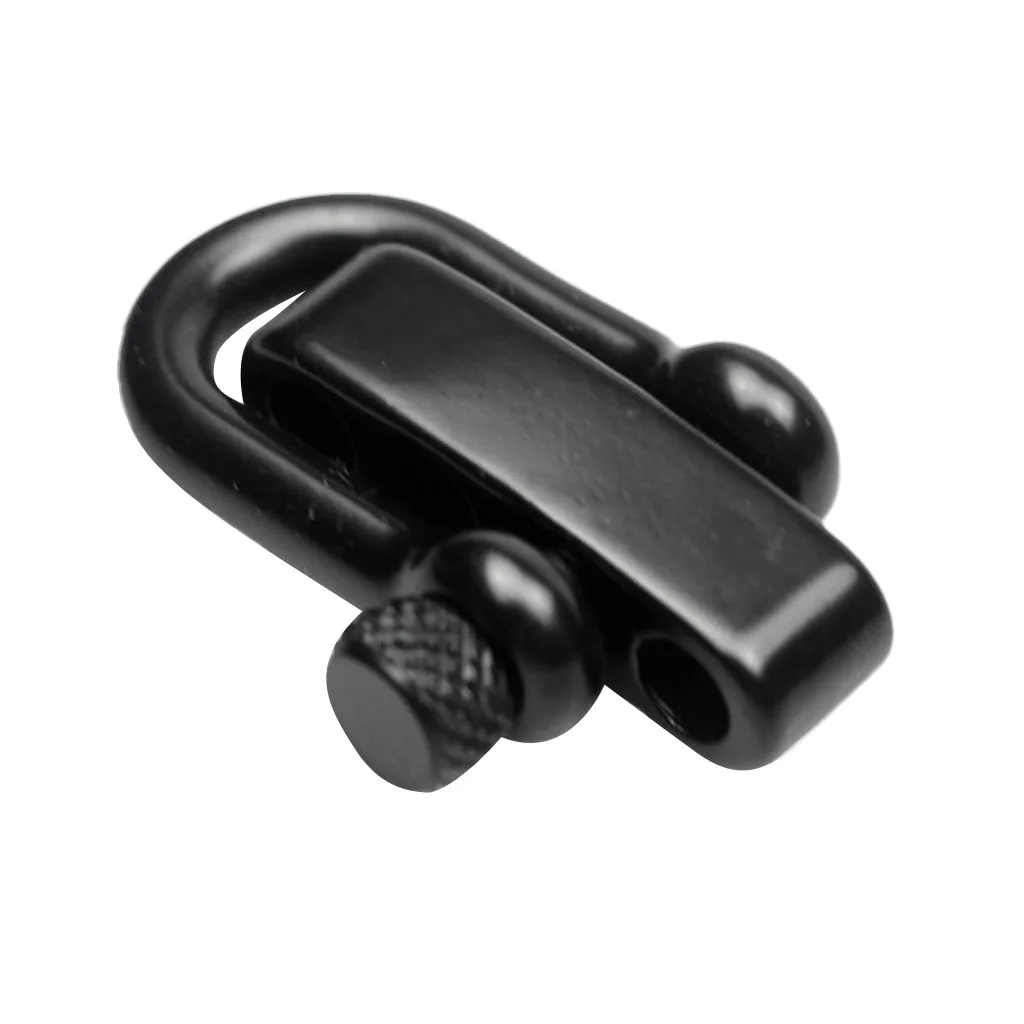2 Pack Stainless Steel Adjustable  U Flat Shackle Buckle Clasp for Survival Paracord Bracelet