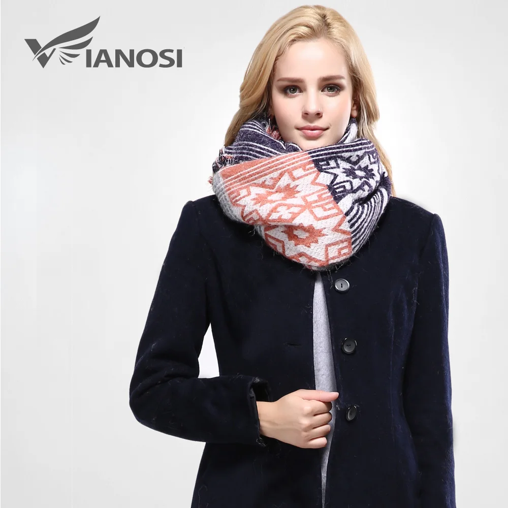[VIANOSI] European Style Winter Scarf Women Foulard Brand Shawls and