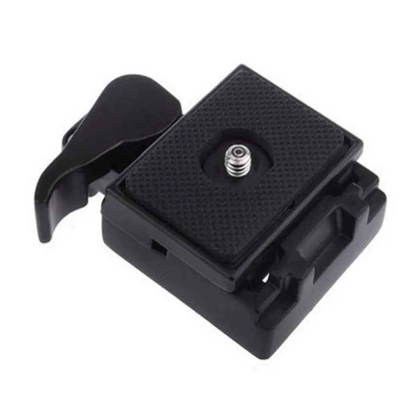 Camera tripod head clamps & quick release plate with 1/4 & 3/8 screw