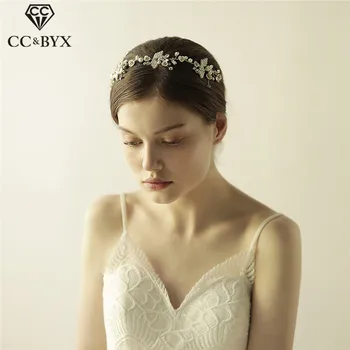 

CC Headband For Women Handmade Hairband Shine Shell Flowers Romantic Wedding Hair Accessories Bridal Engagaement Jewelry O822