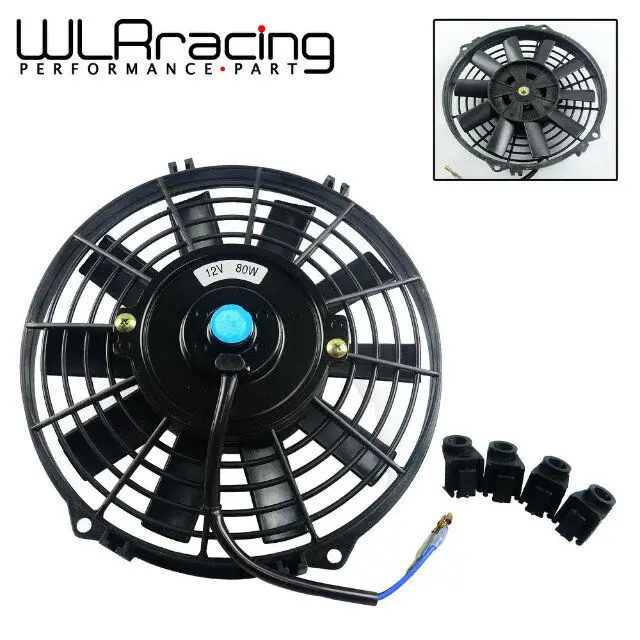 

WLR RACING - 9 Inch Universal 12V 80W Slim Reversible Electric Radiator AUTO FAN Push Pull With mounting kit Type I 9" WLR-FANI9