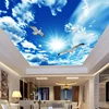 Custom Large Ceiling Zenith Mural Wallpaper 3D Stereo Blue Sky White Clouds Dove Nature Landscape Photo Mural Ceiling Wallpapers ► Photo 2/6