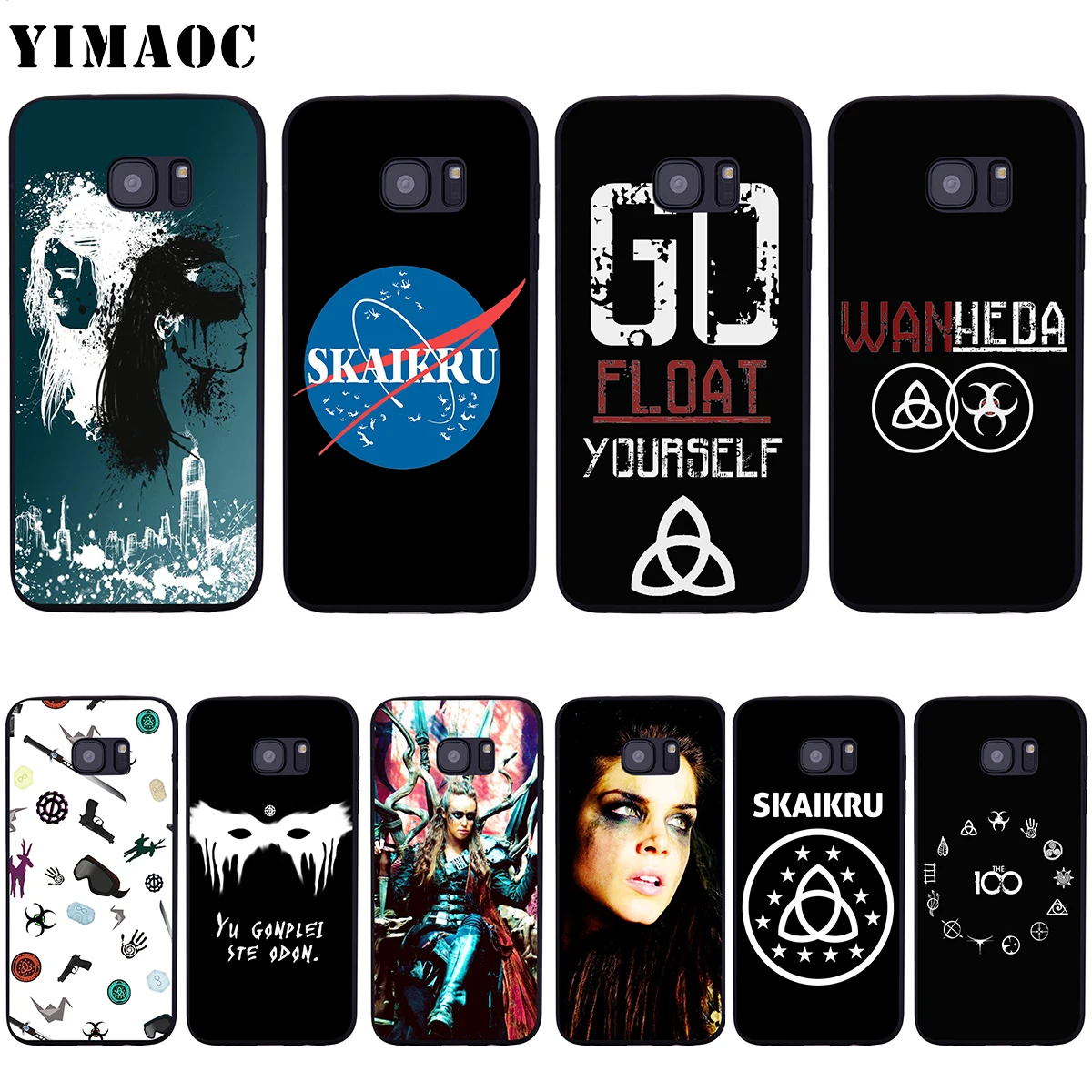 

YIMAOC The 100 Skaikru Soft Silicone Case for Samsung Galaxy S6 S7 Edge S8 S9 Plus A3 A5 A6 Note 8 9