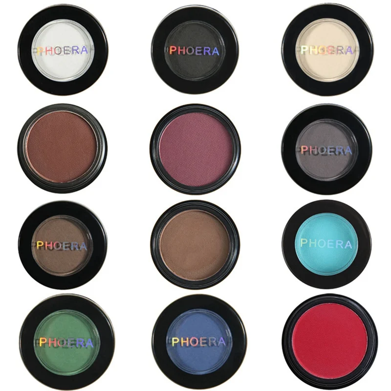 

Matte Eyeshadow Pigment Natural Cosmetic Eye Shadow Glitter Powder 12 Colors Long Lasting Women Make Up Water-Resistant