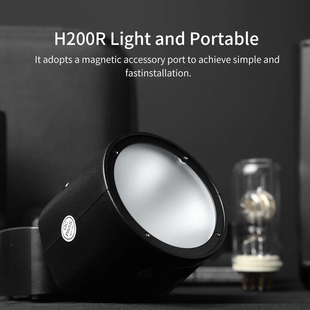 Кольцевая удлинительная головка Godox H200R переносная со спиральной вспышкой для
