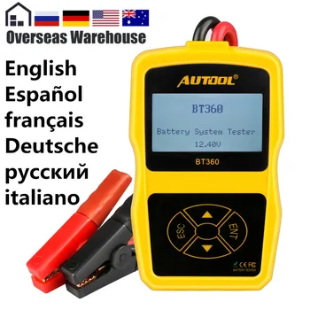 

Autool BT360 Car Battery Tester 12V Digital Portable Analyzer Automotive CCA Voltmeter Auto Multi-Language BAD Cell Test Vehicle