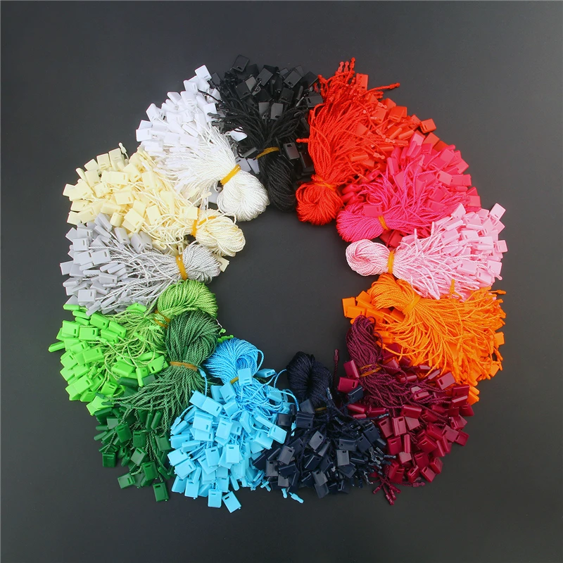 1000 pieces hang tag cord 7 inches quality hang tag string cord for garment price tag seal tag 