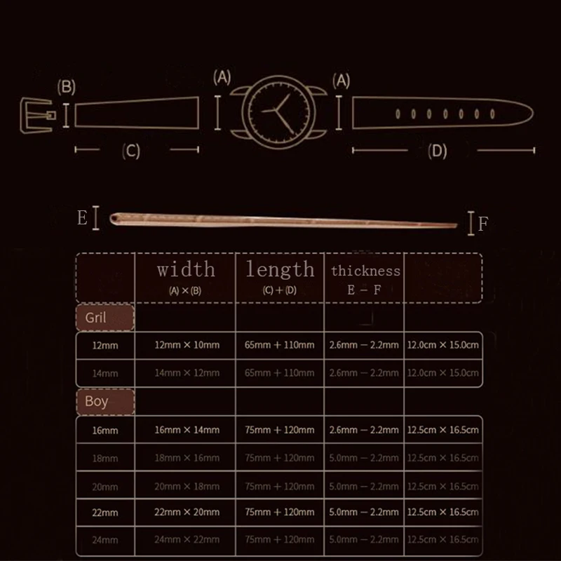Retro Watch Genuine Brown Leather Men 20mm 22mm 24mm Soft Watchband Metal Band Pin Buckle Accessories